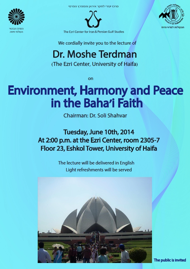 environment harmony and peace in the bahai faith
